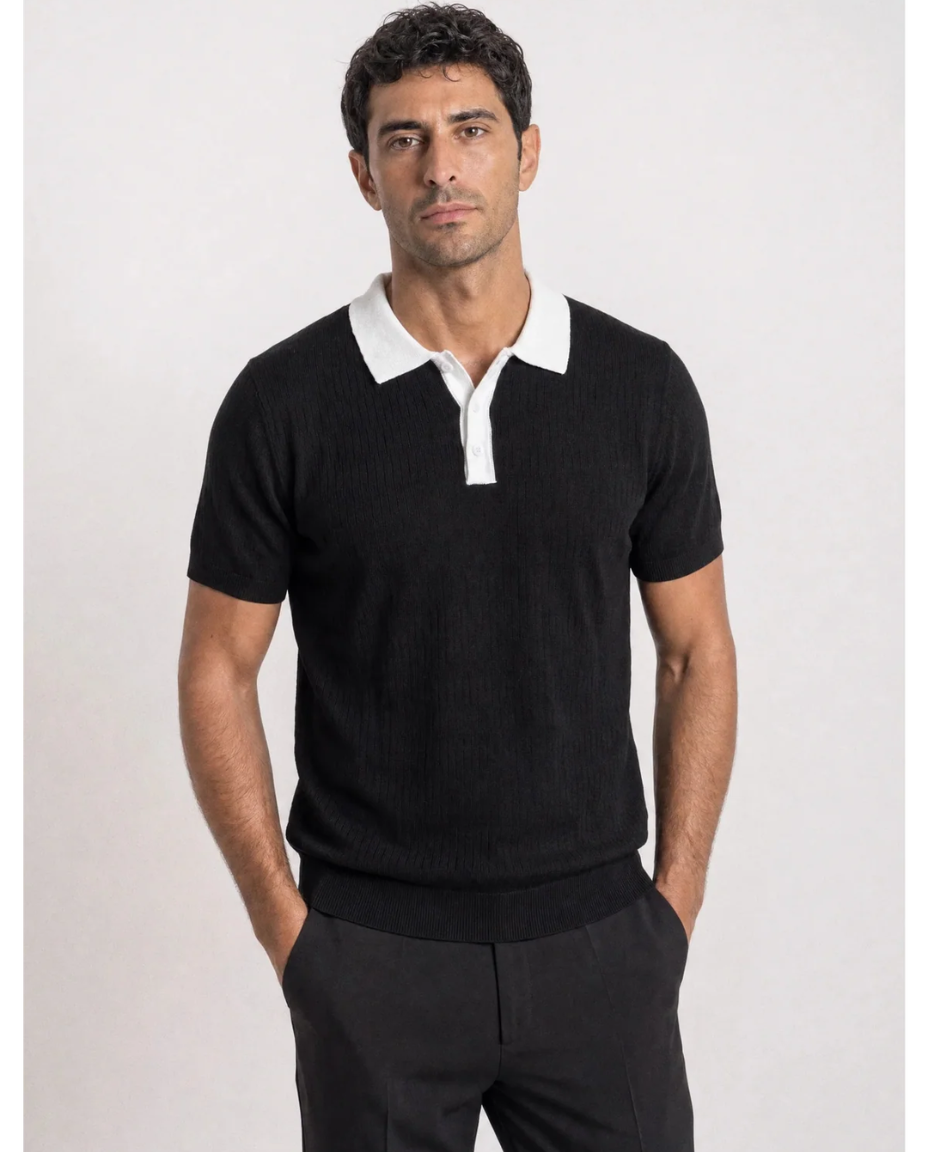 Boncini Gebreide Polo – Verfijnd, Comfortabel & Tijdloos (1+1 GRATIS)