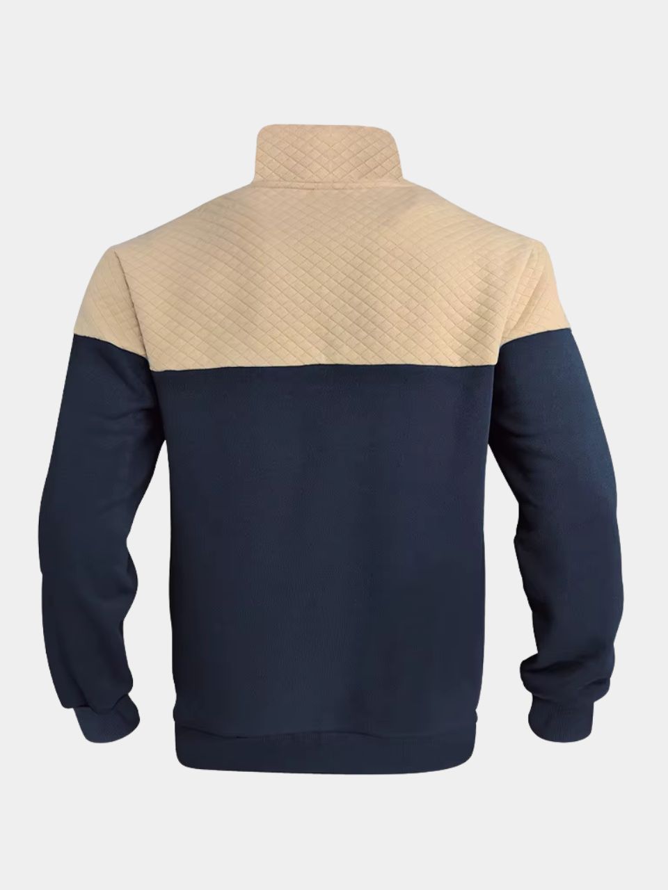 Livio Gewatteerde Halfzip Trui met Fleece