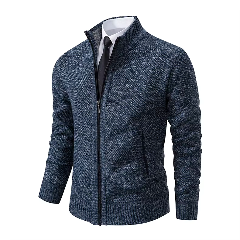 Ivo Gebreid Vest - Blauwgrijs