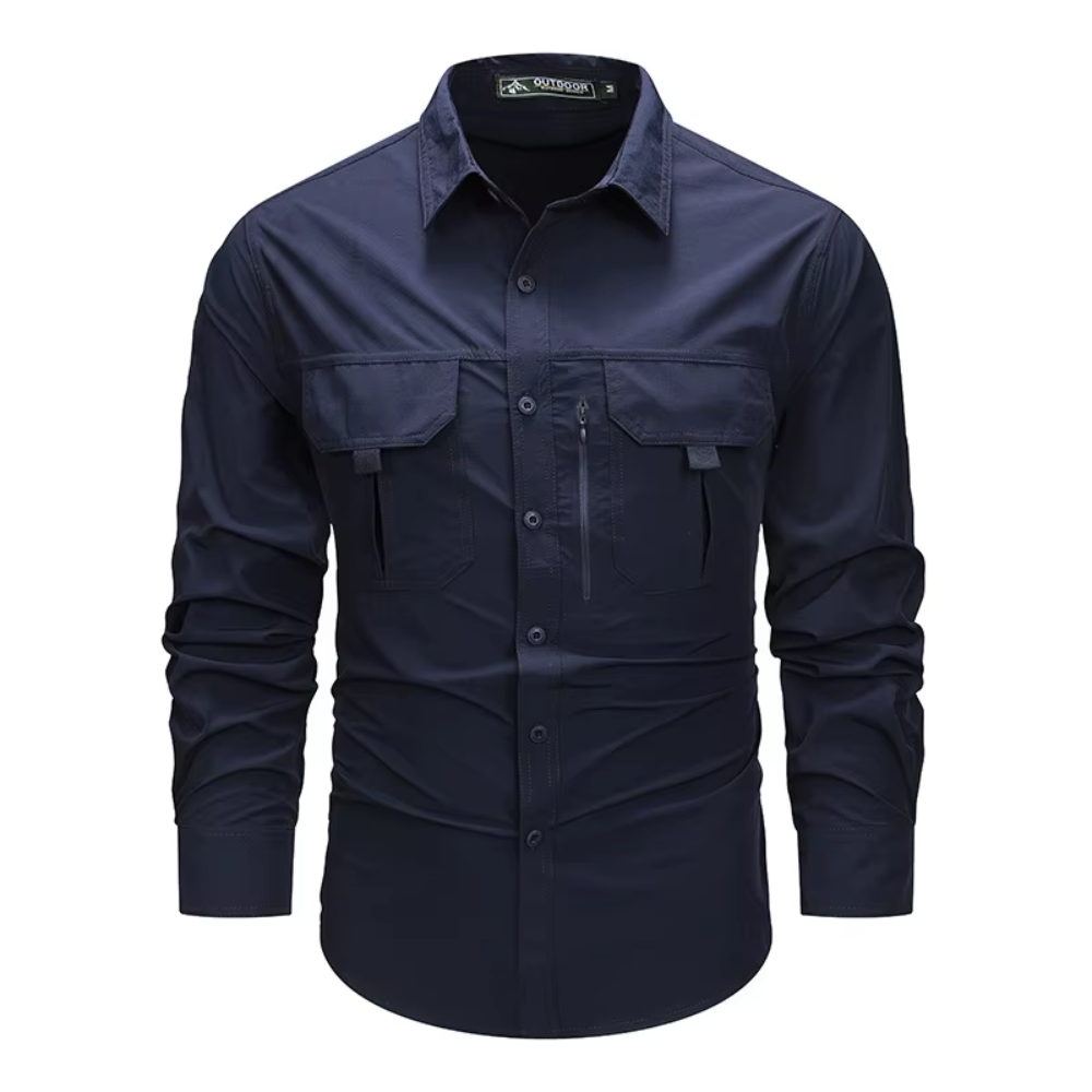 Seth Ripstop Overhemd - Marineblauw