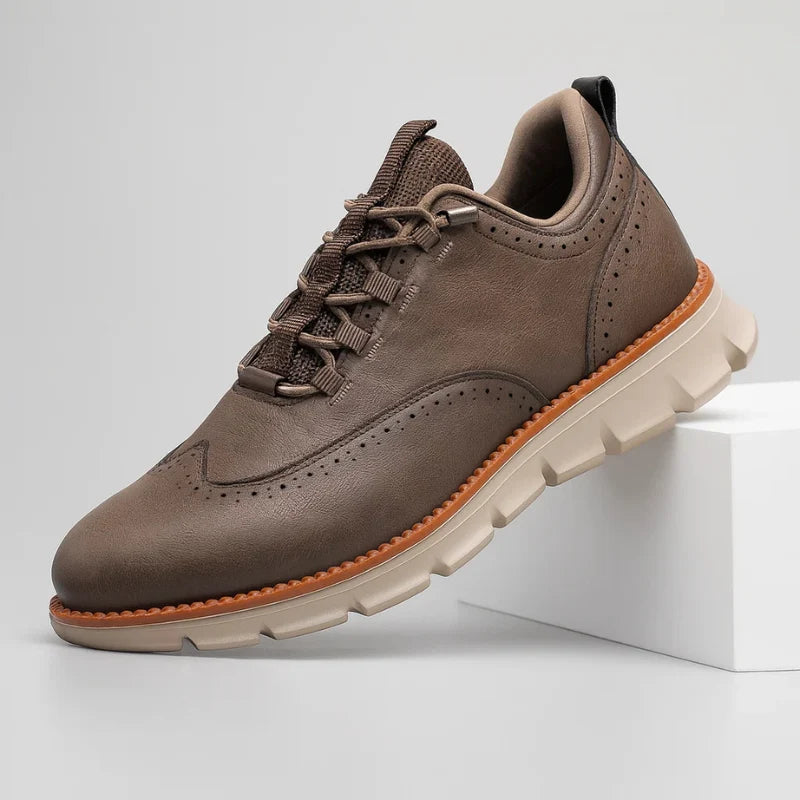 Dario Leren Brogue Sneaker Bruin