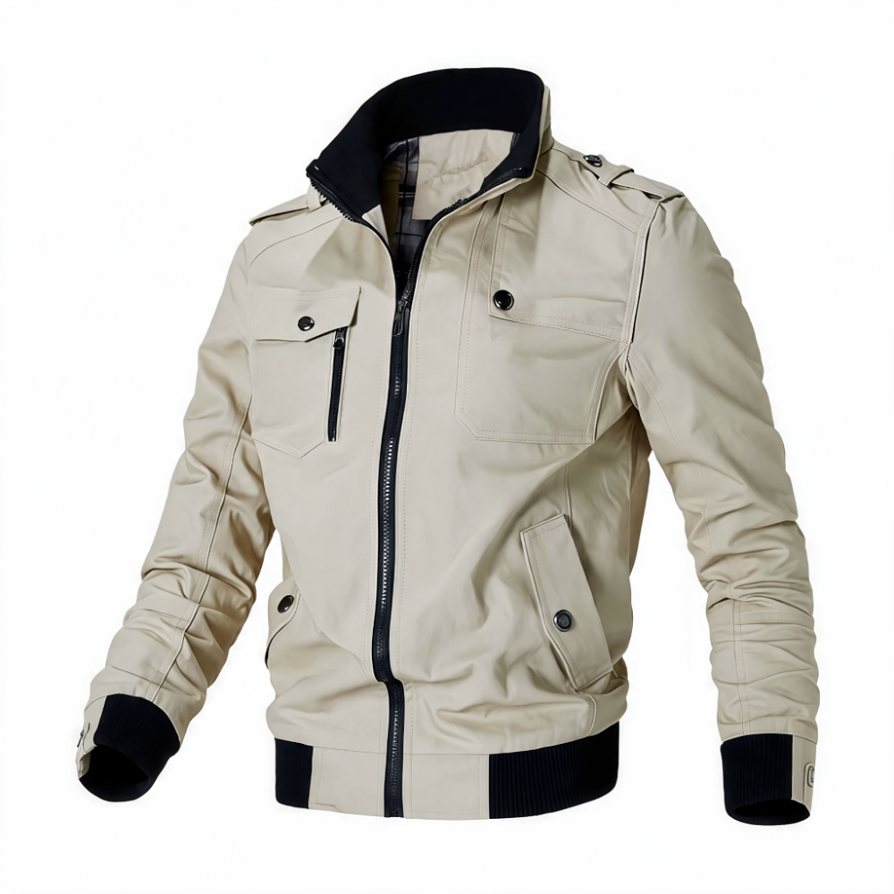 Theo Katoenen Veldjack - Beige