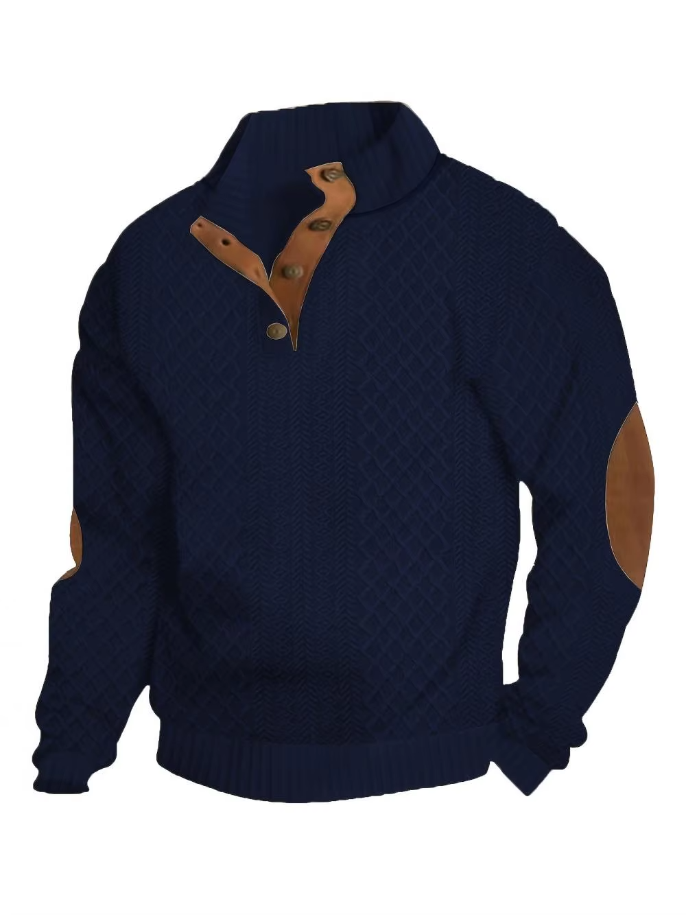 Marchello Kabelgebreide Trui - Donkerblauw