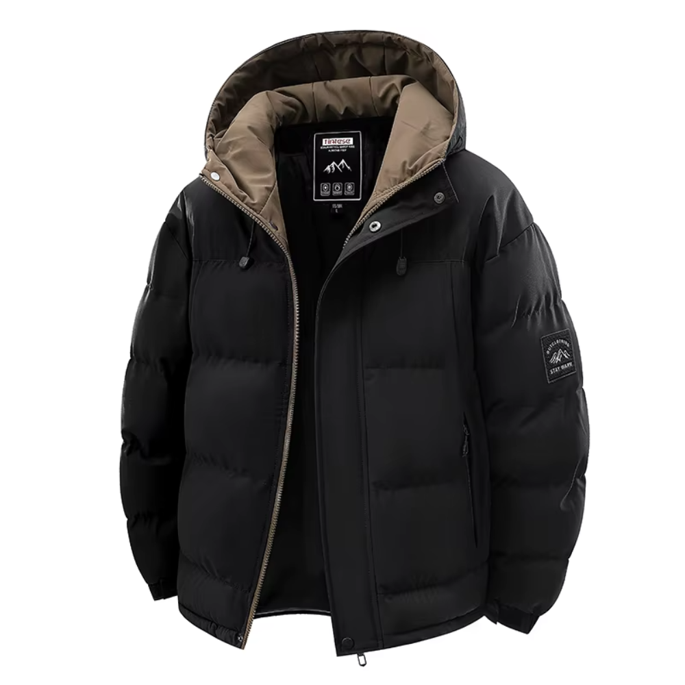 Lorenzo Gewatteerd Winterjack - Zwart