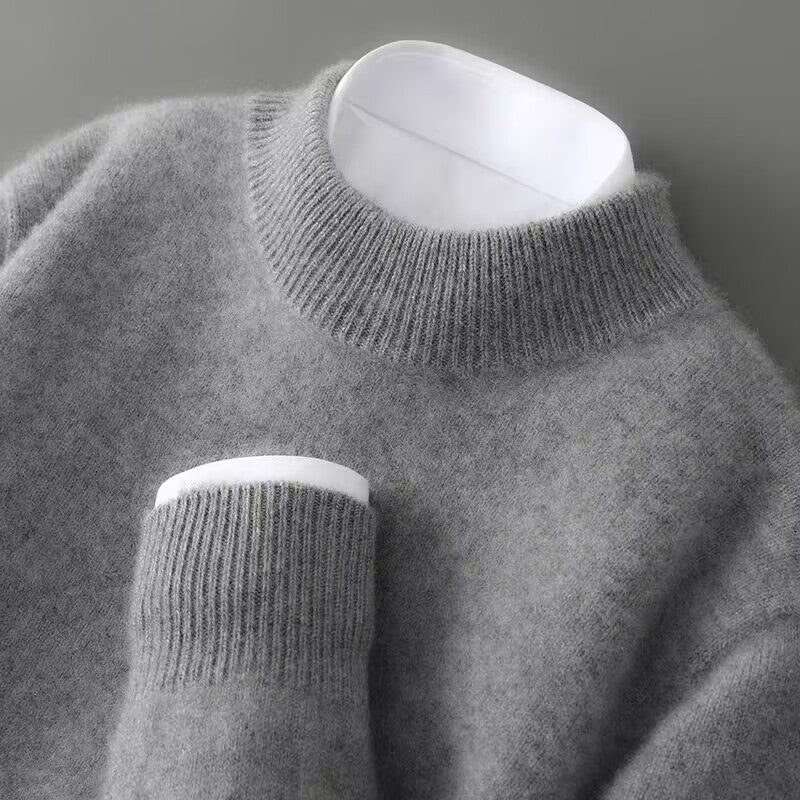 Piero Cashmere Trui met Opstaande Kraag