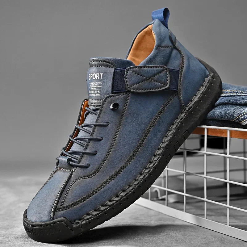 Ermanno Handgestikte Veterschoenen met Klittenband
