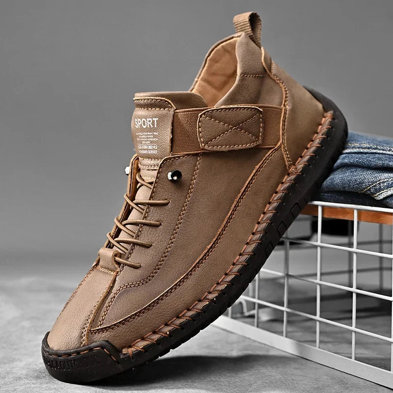 Ermanno Handgestikte Veterschoenen met Klittenband