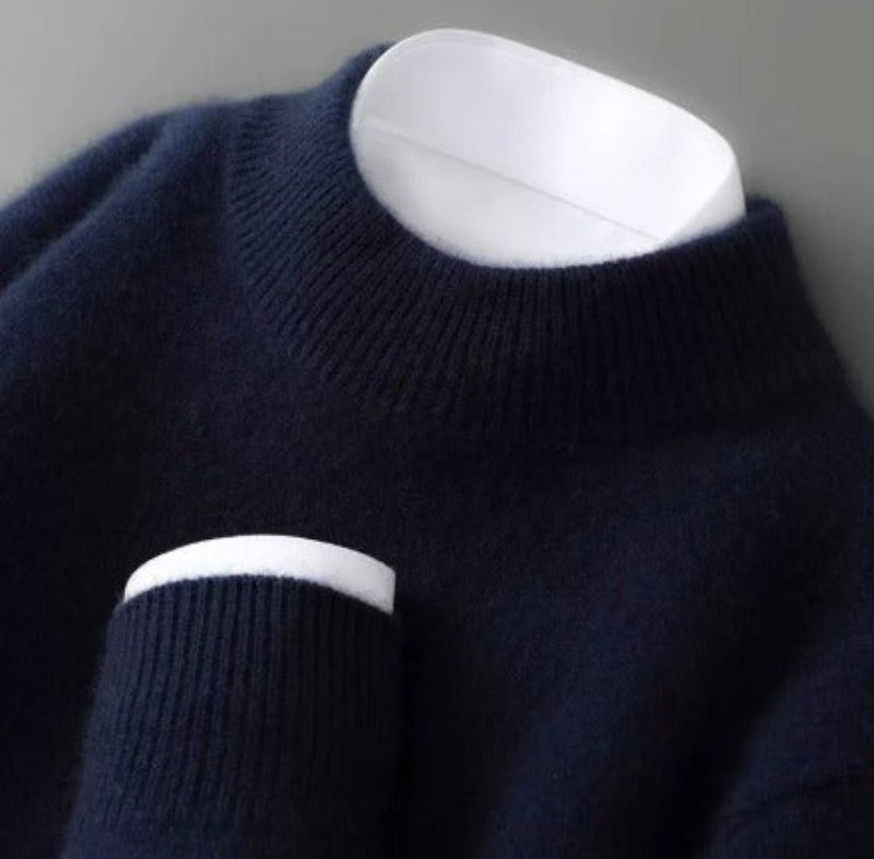 Piero Cashmere Trui met Opstaande Kraag