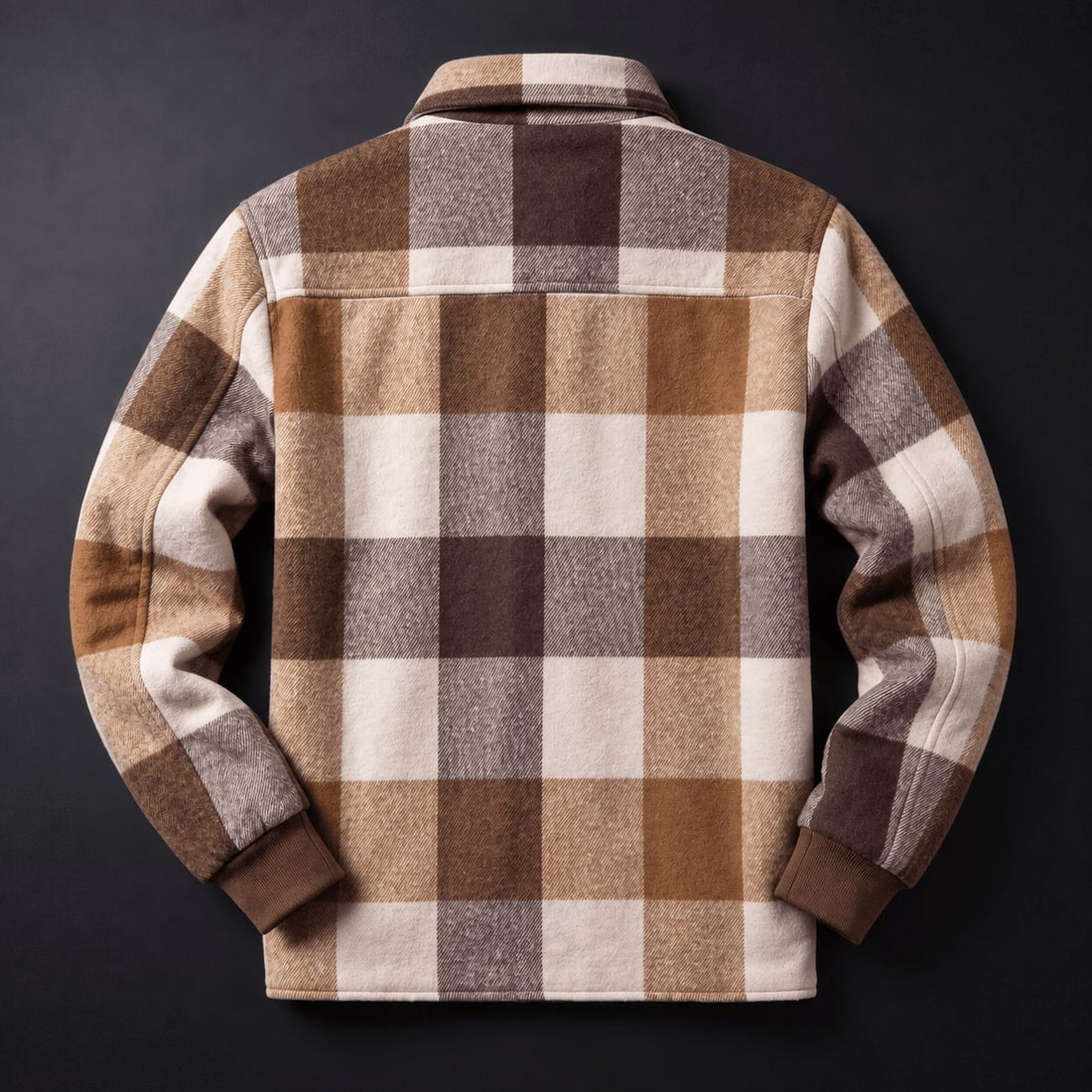 Fulvio Geruite Overshirt met Sherpavoering