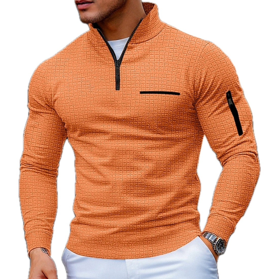 Vittore Gestructureerde Halfzip Sweater