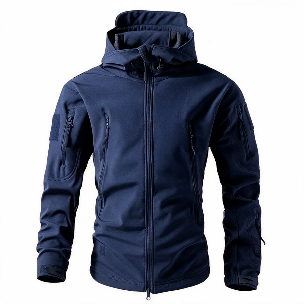 Teodoro Softshell Tactical Jack met Capuchon - Marineblauw