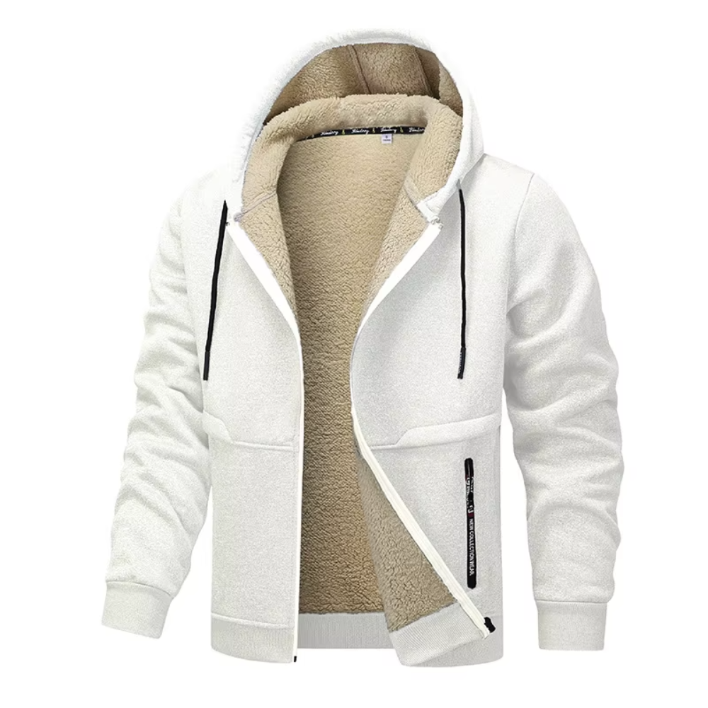 Tibor Teddy Fleece Hoodie - Wit