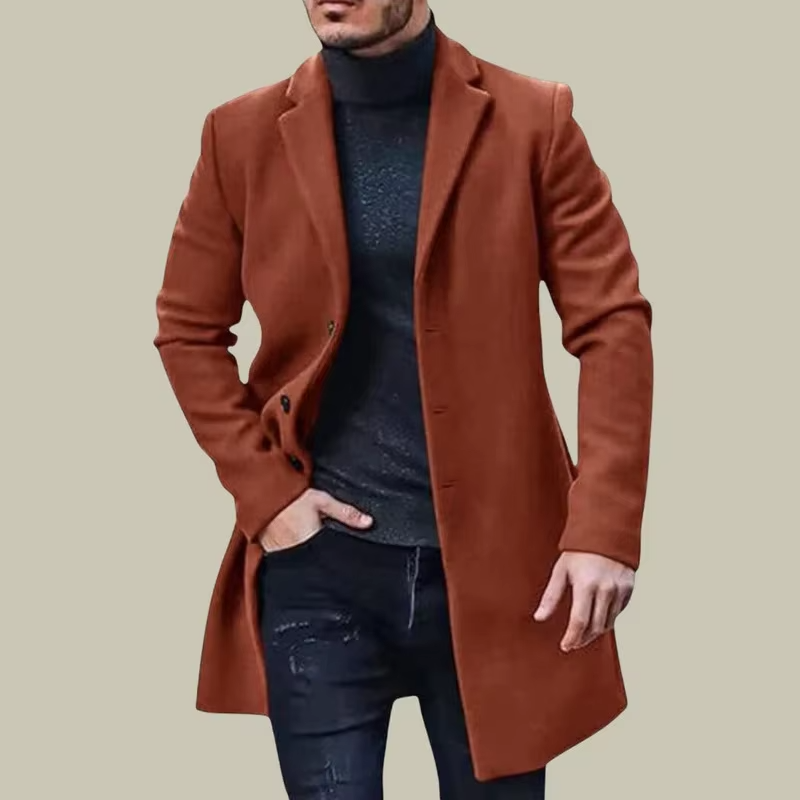Amerigo Wollen Overjas - Terracotta