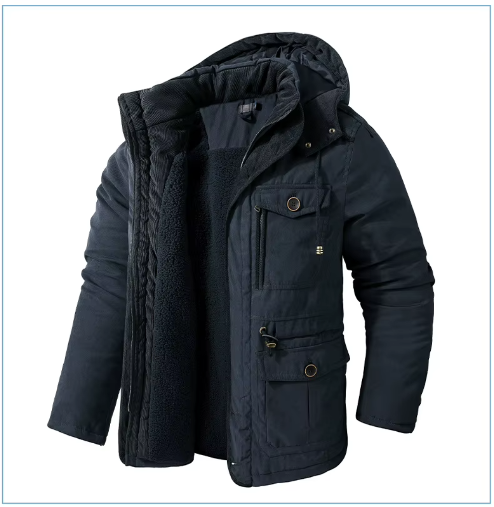 Fabrizio Gevoerde Winterparka - Marineblauw