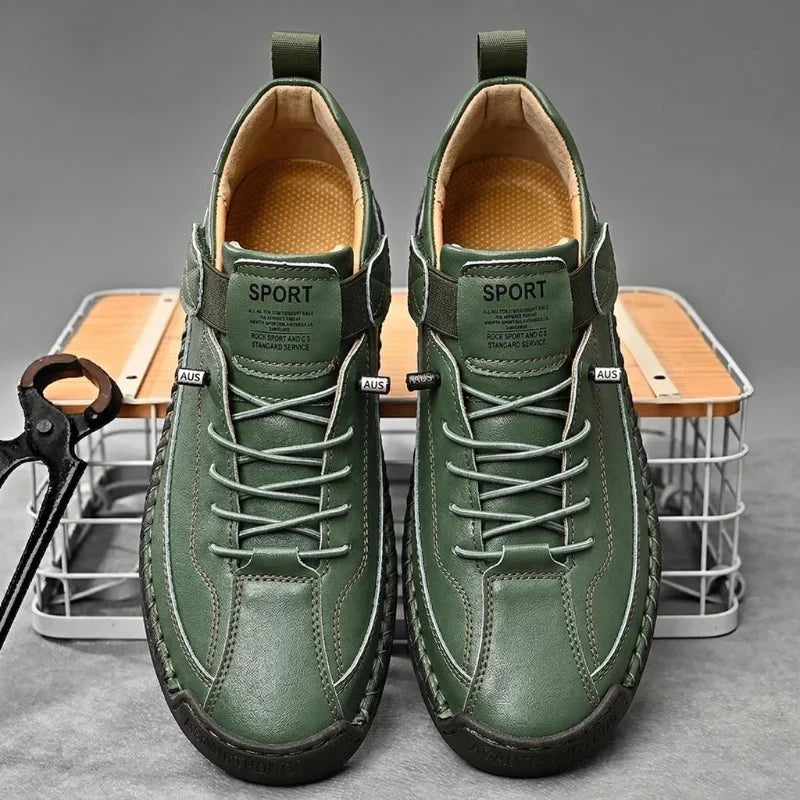 Ermanno Handgestikte Veterschoenen met Klittenband