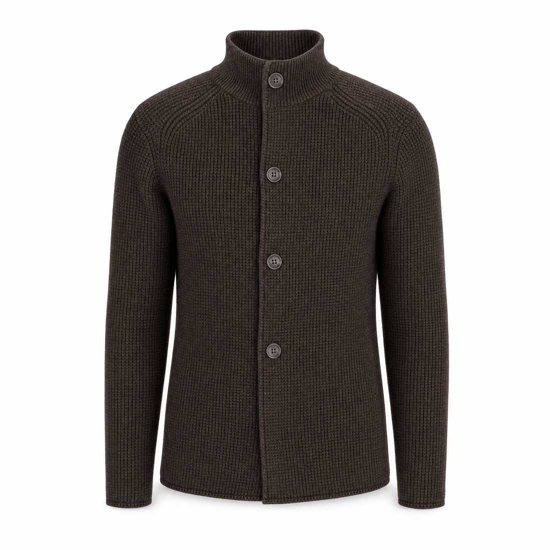 Tarquino Gebreid Vest met Opstaande Kraag