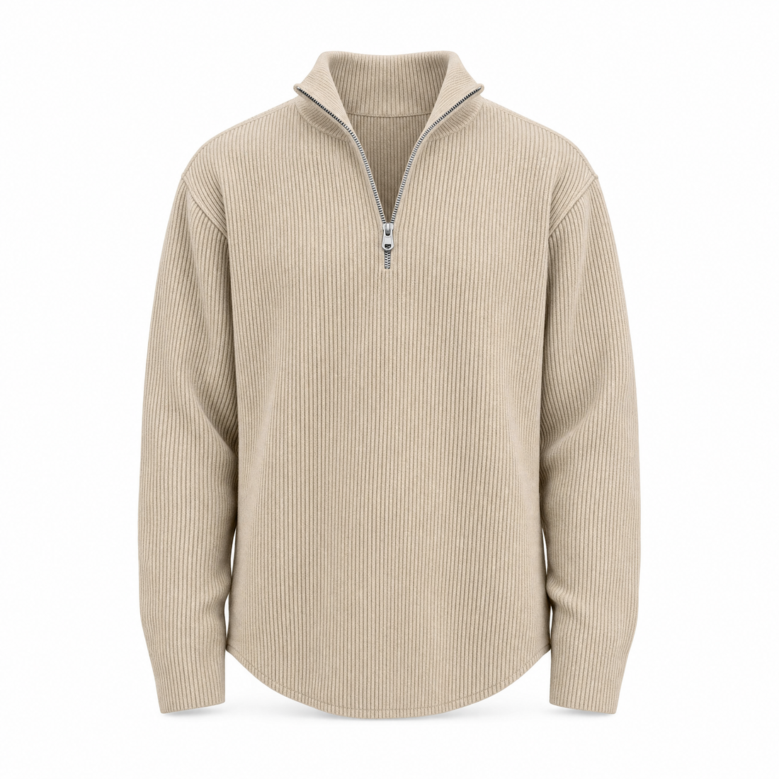 Celio Geribde Halfzip Trui