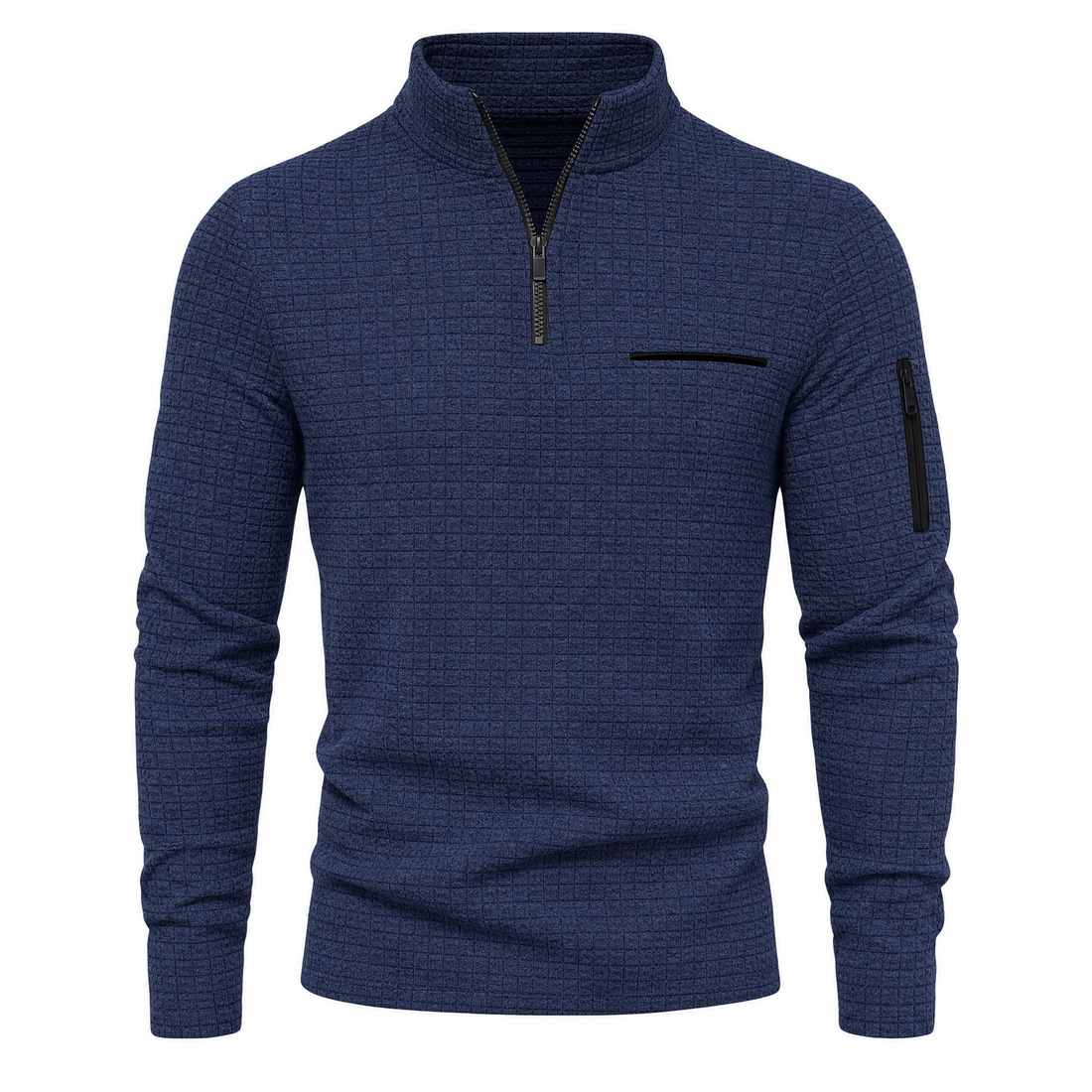 Vittore Gestructureerde Halfzip Sweater