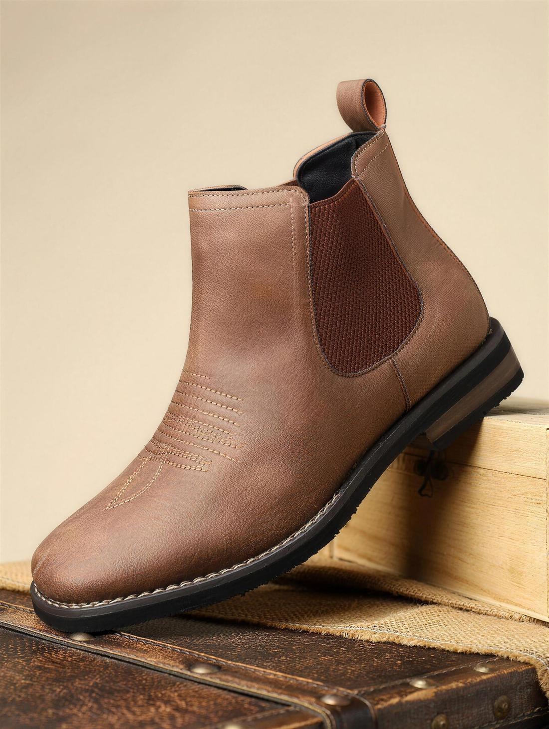 Brando Suède Chelsea Boots – Bruin