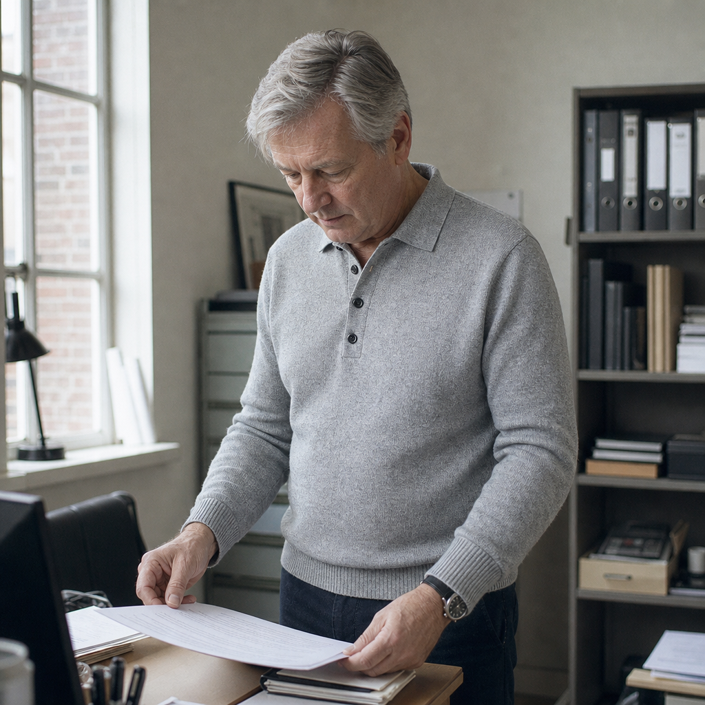 Rodolfo Fijngebreide Polotrui met Knoopsluiting