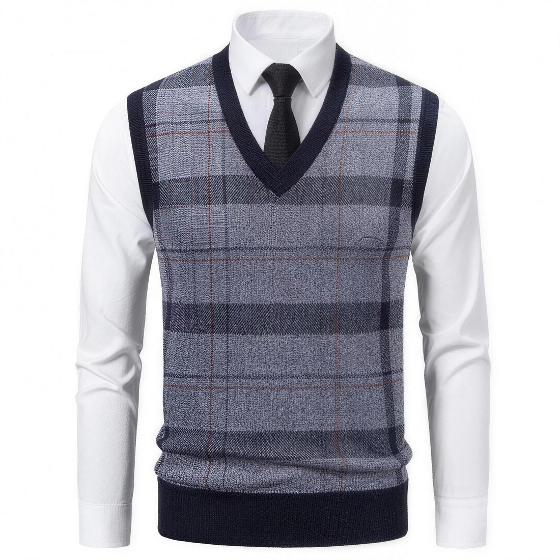 Edgardo Geruite Spencer met V-hals - Blauw
