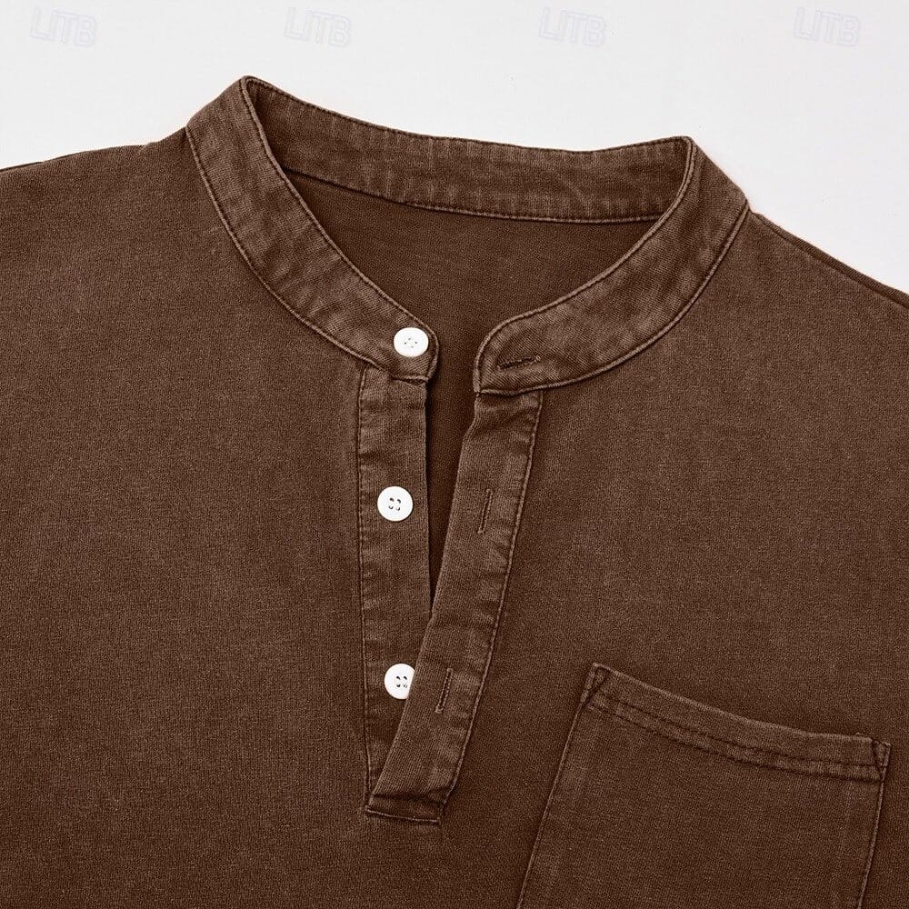 Cassiano Katoenen Henleyshirt