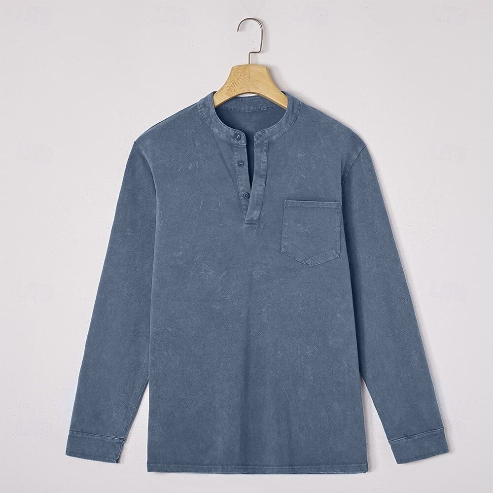 Cassiano Katoenen Henleyshirt