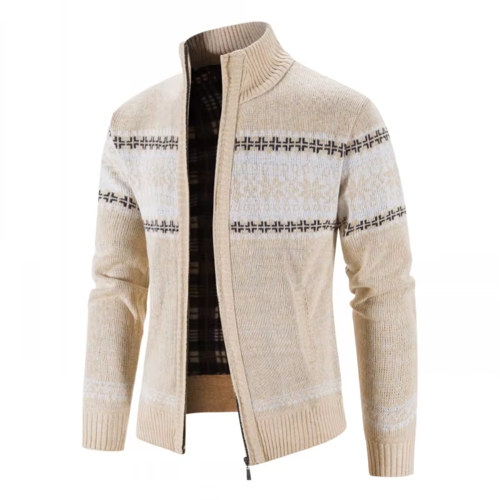 Nico Gebreide Ritsvest Beige