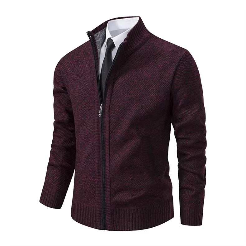 Ivo Gebreid Vest - Bordeaux