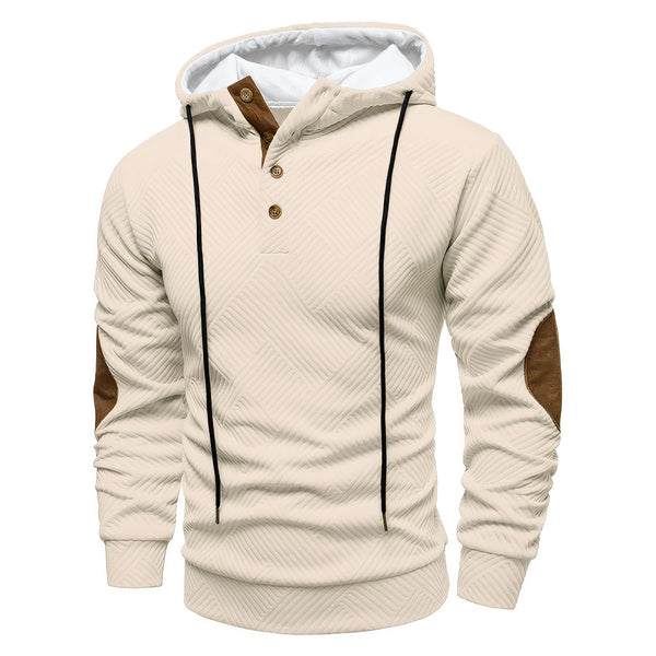 Elio Katoenen Hoodie met Elleboogstukken