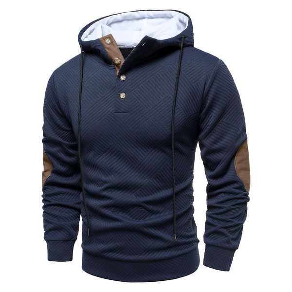 Elio Katoenen Hoodie met Elleboogstukken
