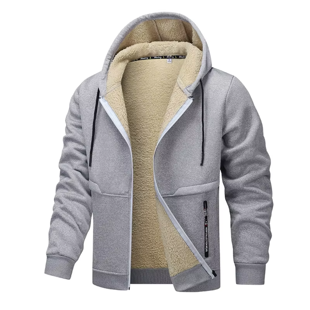 Tibor Teddy Fleece Hoodie - Lichtgrijs