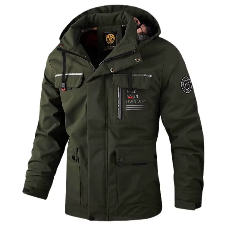 Guglielmo Katoenen Outdoor Parka - Legergroen