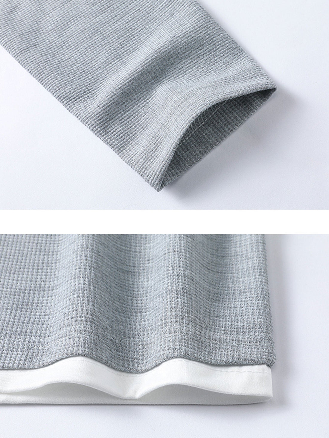 Luca Wafelgebreide Henleyshirt