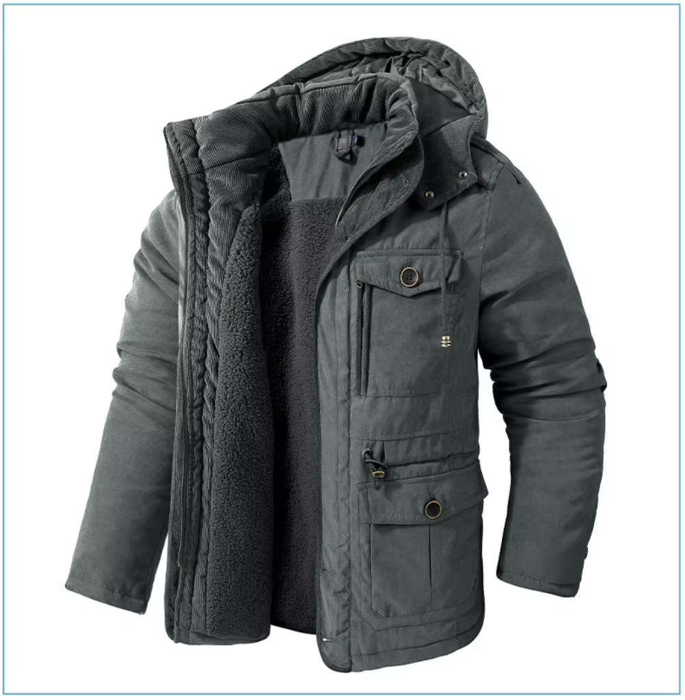 Fabrizio Gevoerde Winterparka - Grijs