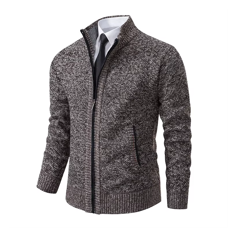 Ivo Gebreid Vest - Bruin