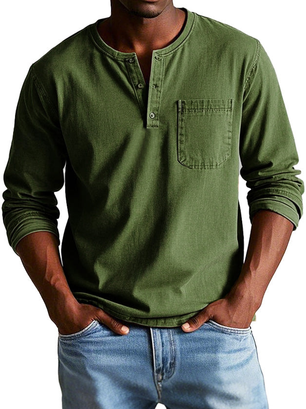 Maravé Henley Shirt – Stoer, Comfortabel & Tijdloos (1+1 GRATIS)