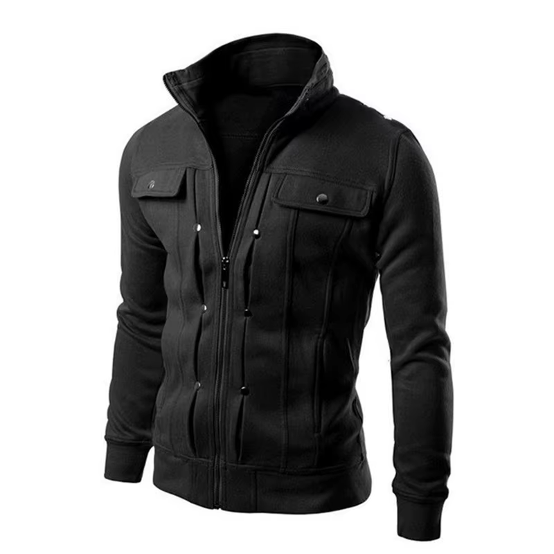 Fabio Katoenen Slim-Fit Jack - Zwart
