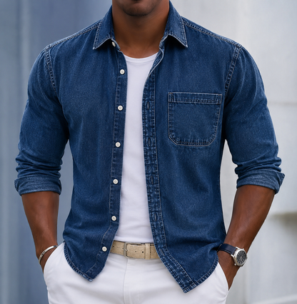 Marvino Denim Overhemd – Casual, Verzorgd & Tijdloos