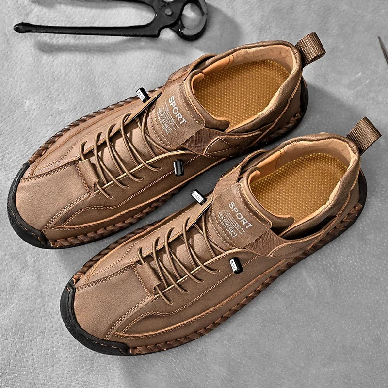 Ermanno Handgestikte Veterschoenen met Klittenband