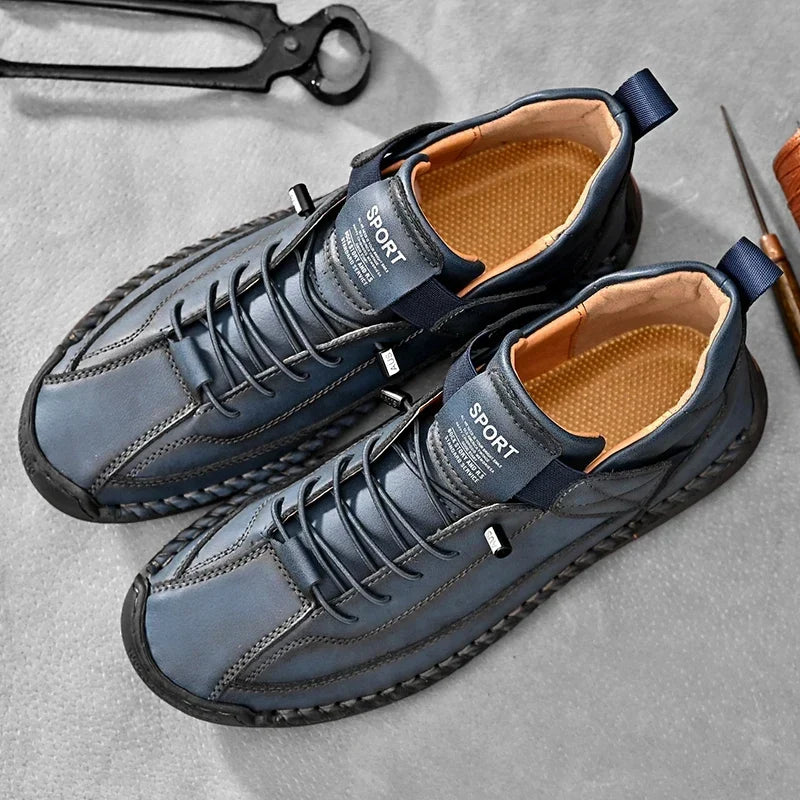 Ermanno Handgestikte Veterschoenen met Klittenband