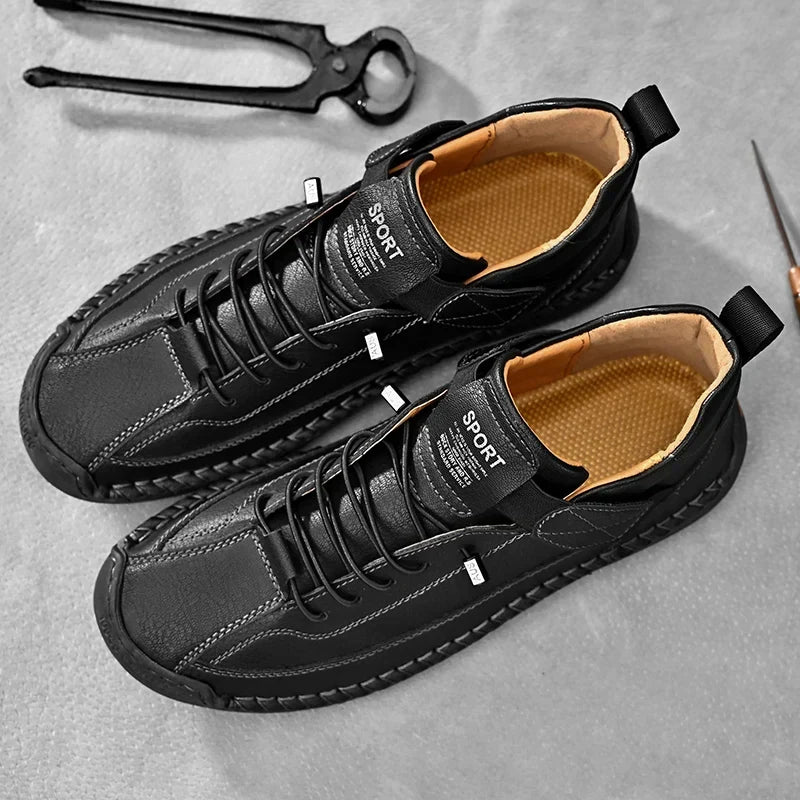 Ermanno Handgestikte Veterschoenen met Klittenband