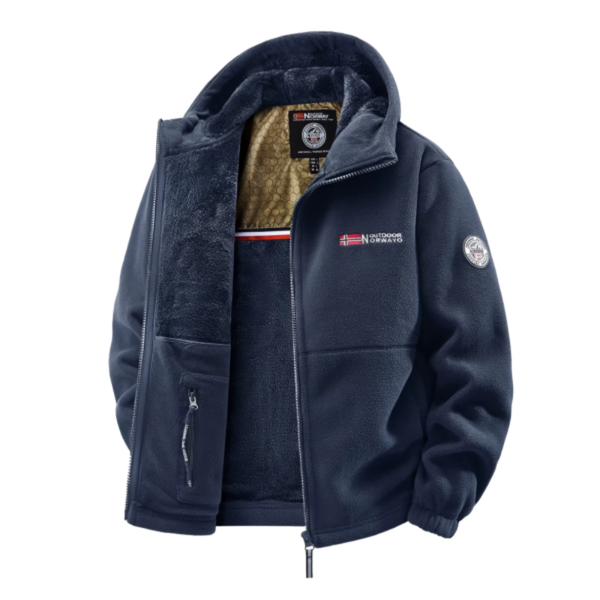 Gianni Fleece-gevoerde Jack met Capuchon