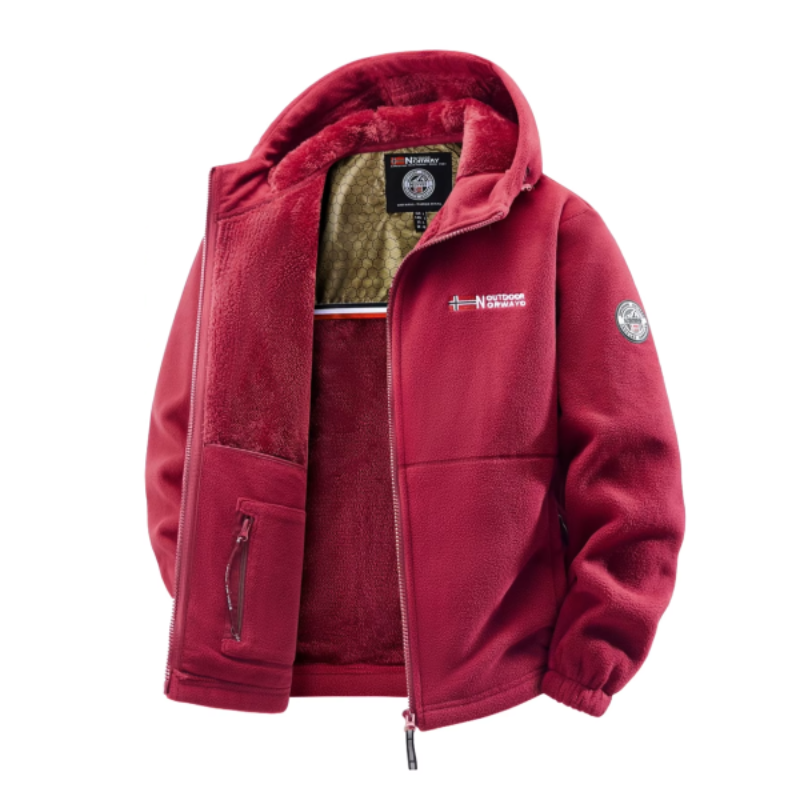 Gianni Fleece-gevoerde Jack met Capuchon