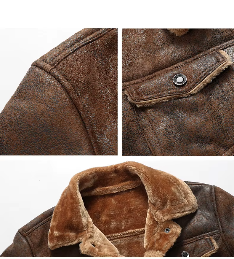 Savio Leren Trucker Jack met Sherpa Voering