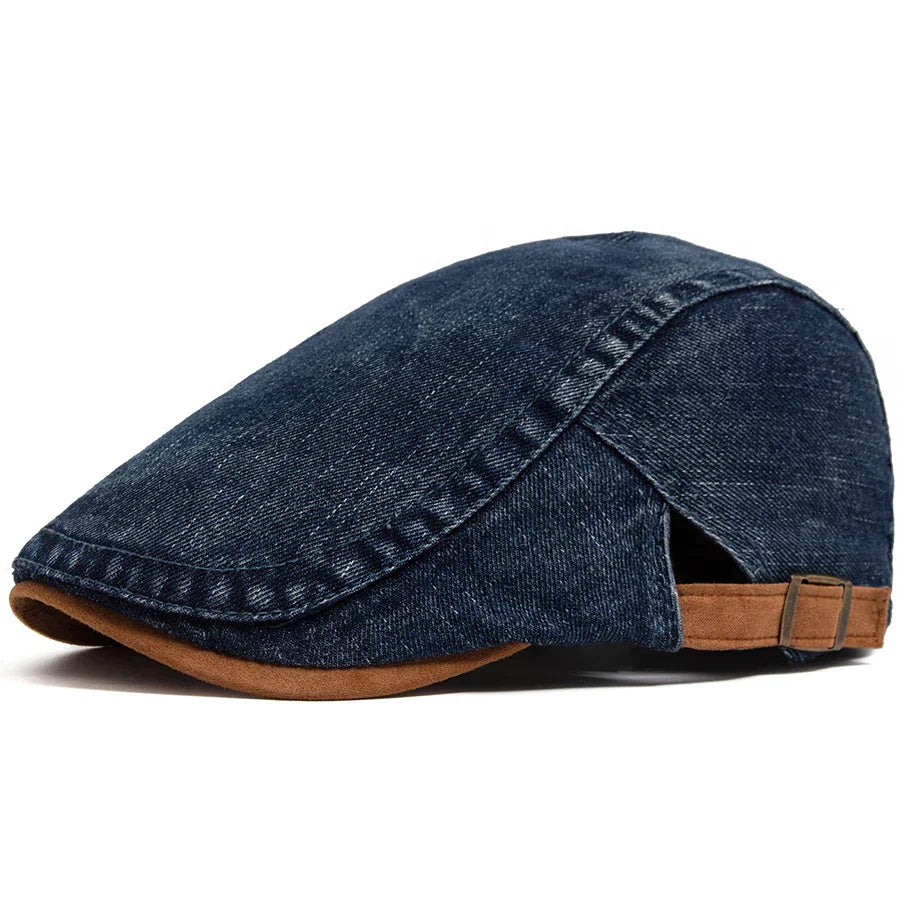 Milano Denim Flat Cap – Klassiek & Tijdloos
