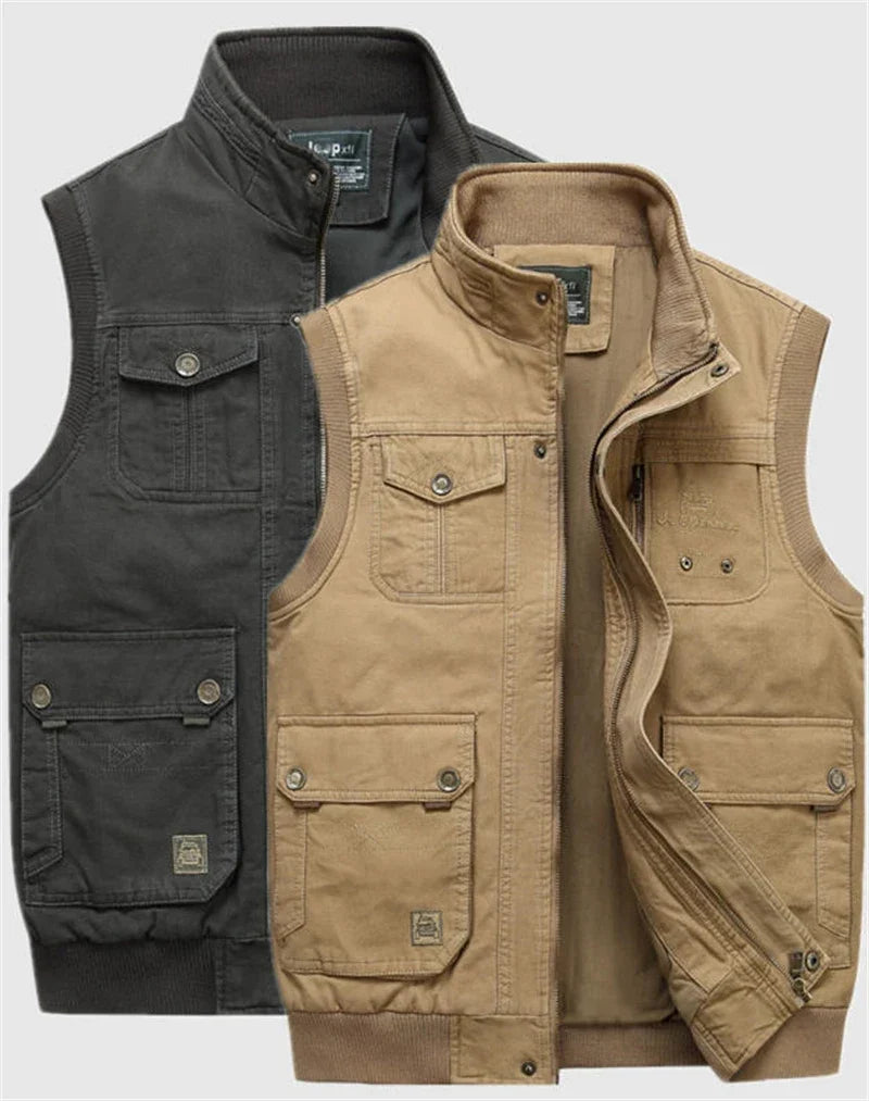 Edoardo Katoenen Outdoor Vest