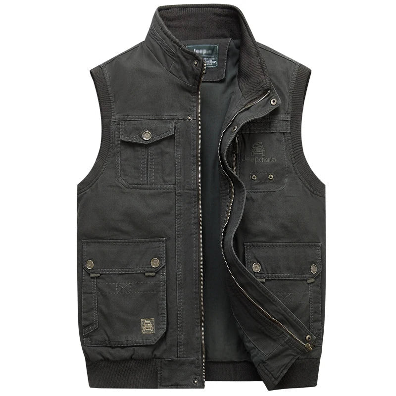 Edoardo Katoenen Outdoor Vest