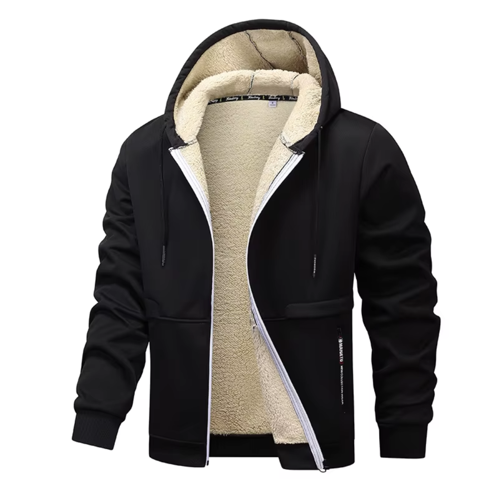 Tibor Teddy Fleece Hoodie - Zwart
