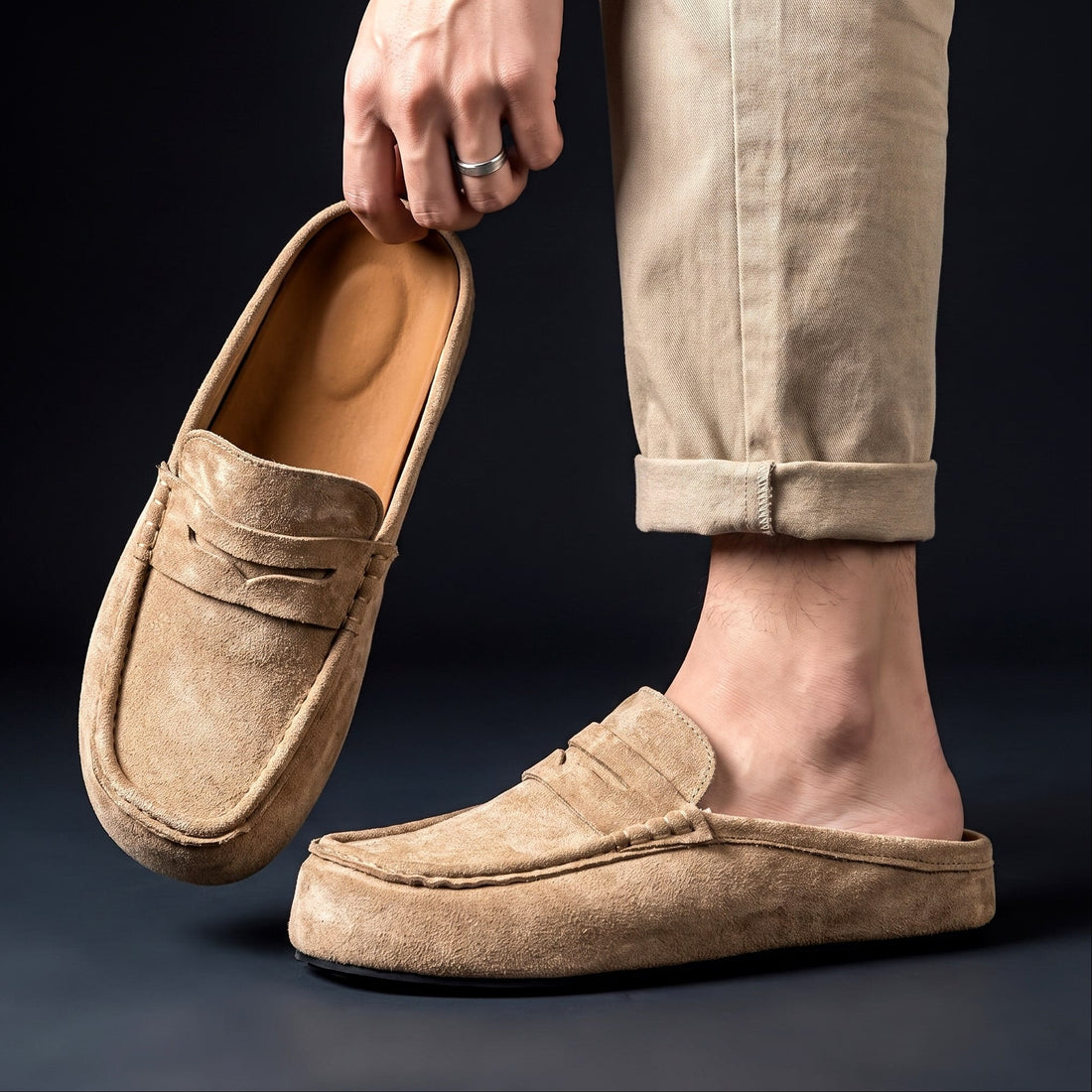 Elvano Suède Instaploafers